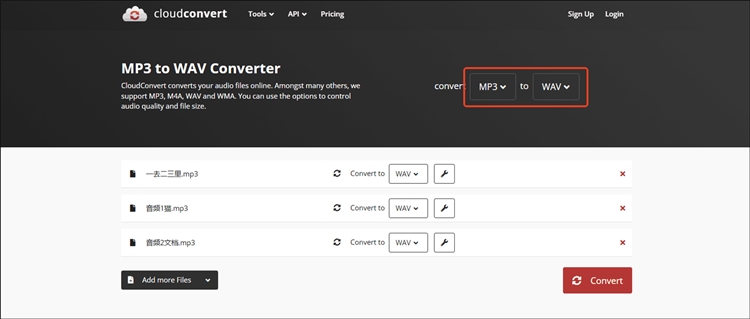 CloudConvert转换MP3